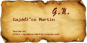 Gajdács Martin névjegykártya