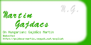 martin gajdacs business card